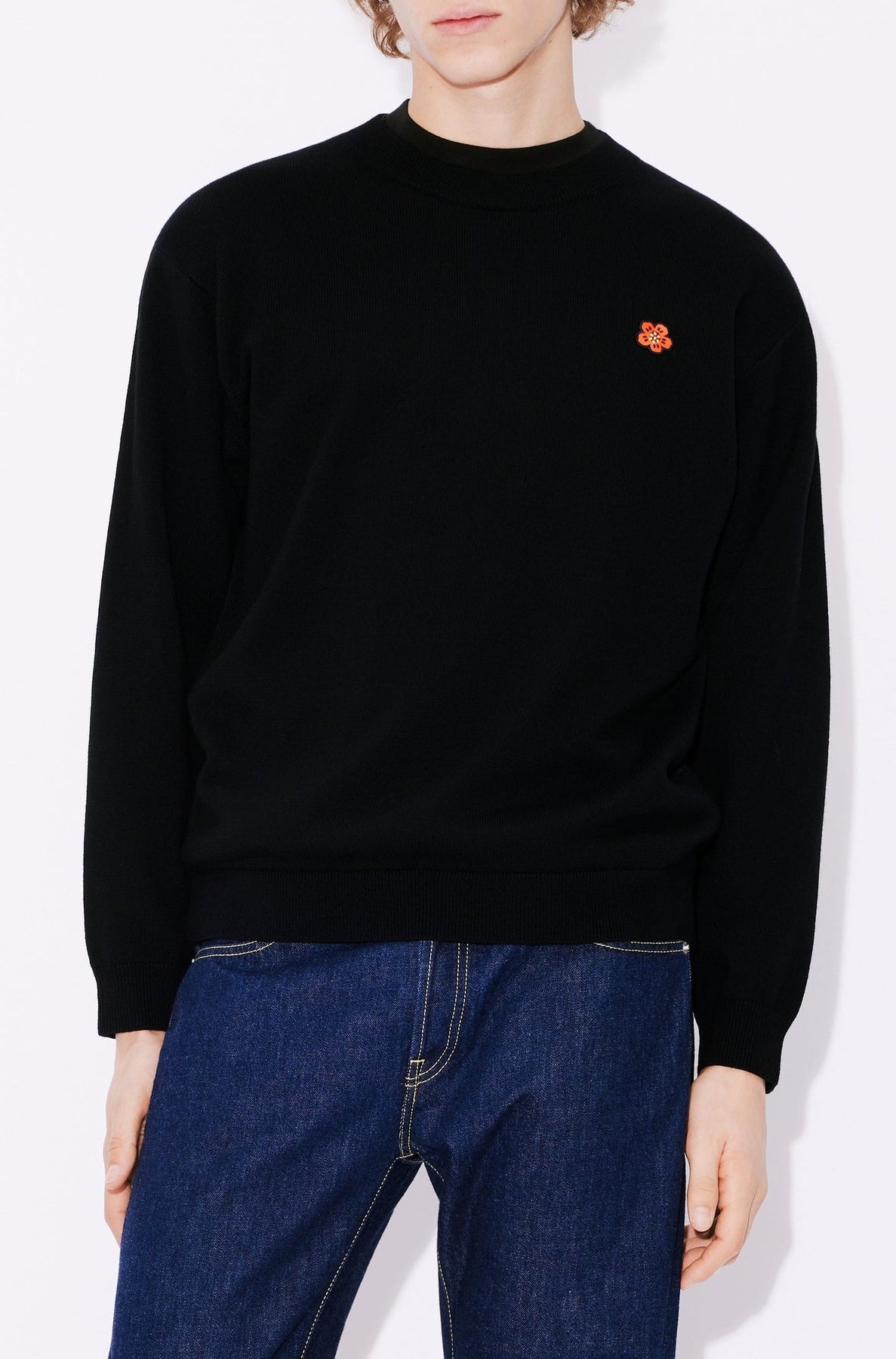 Pull brodé Boke Flower en laine - Black