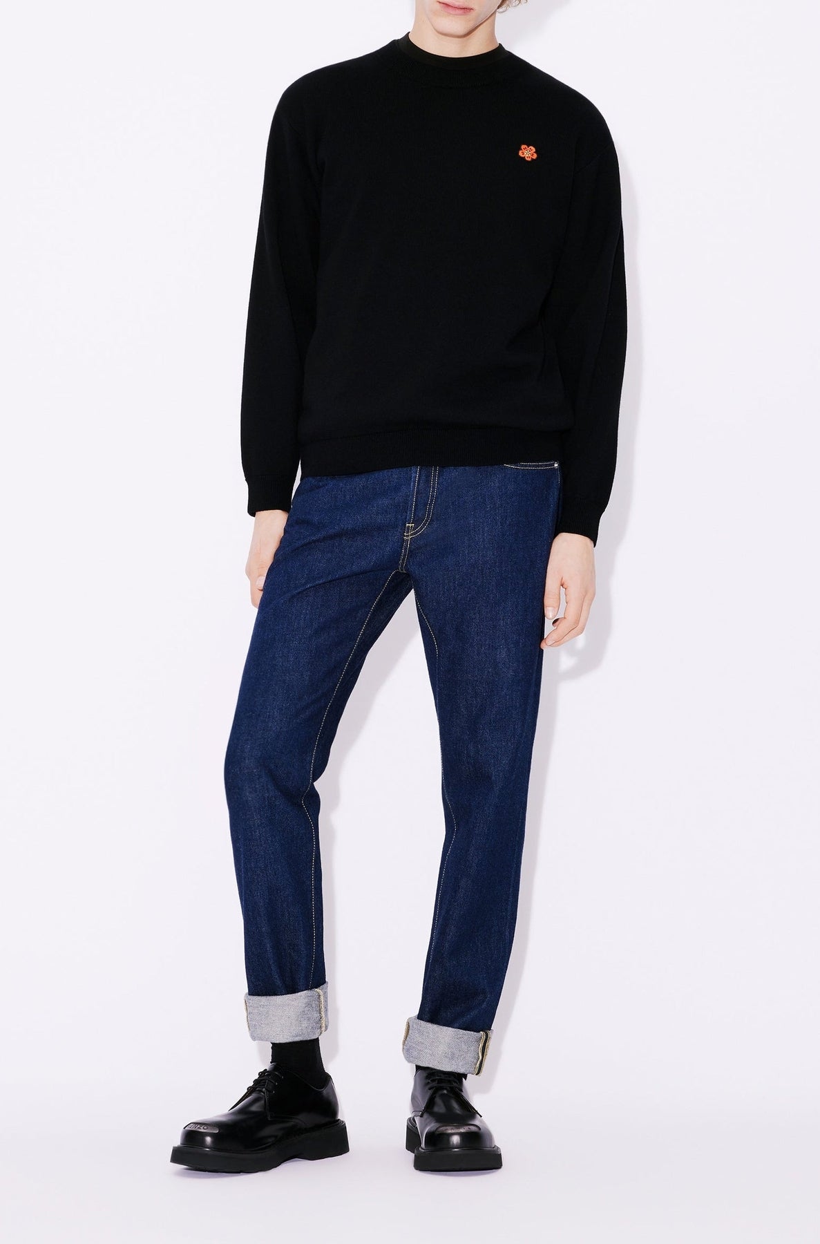 Pull brodé Boke Flower en laine - Black