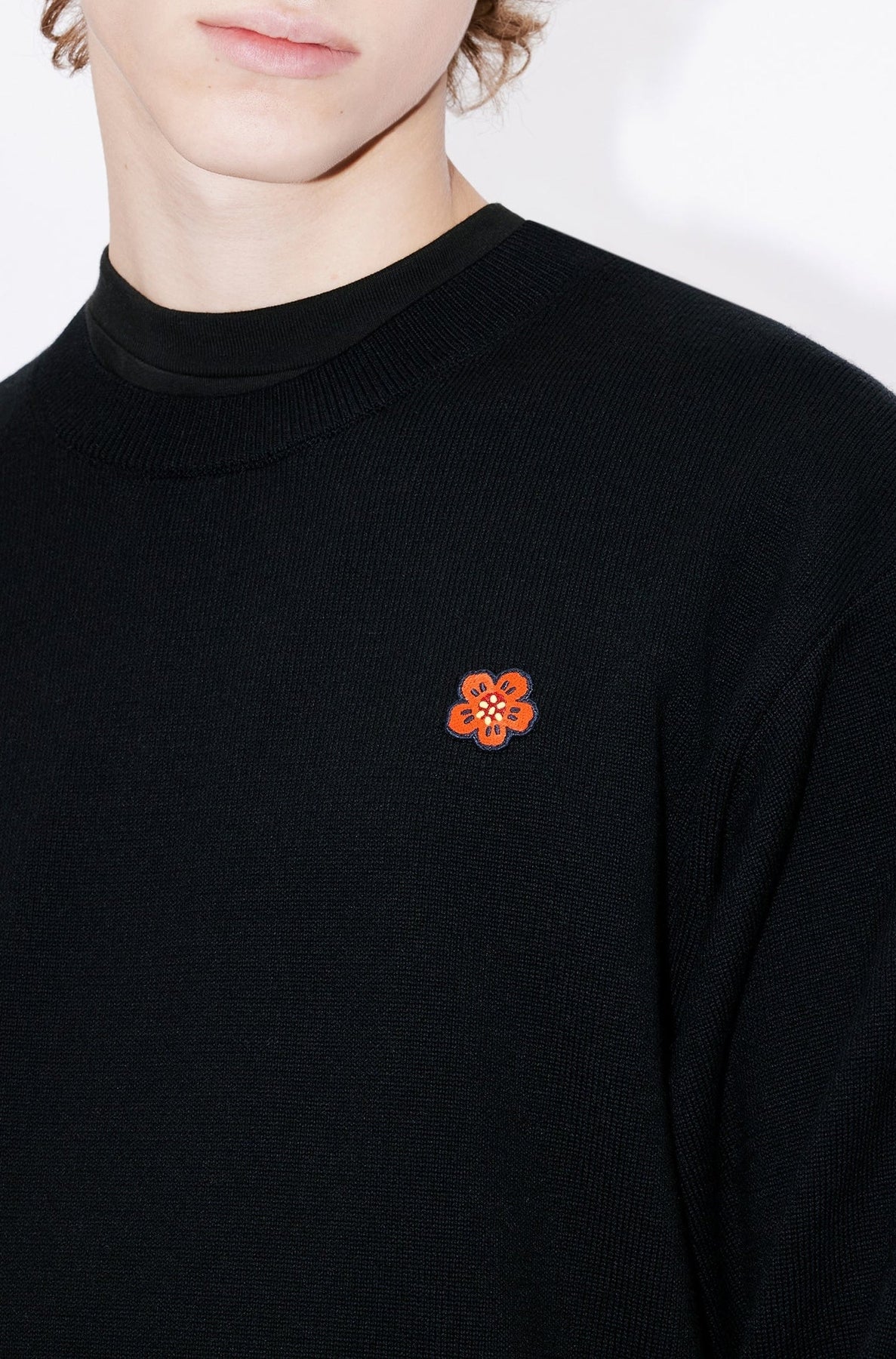 Pull brodé Boke Flower en laine - Black