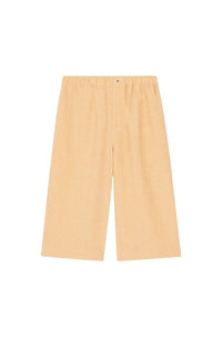 Long shorts in linen - Camel