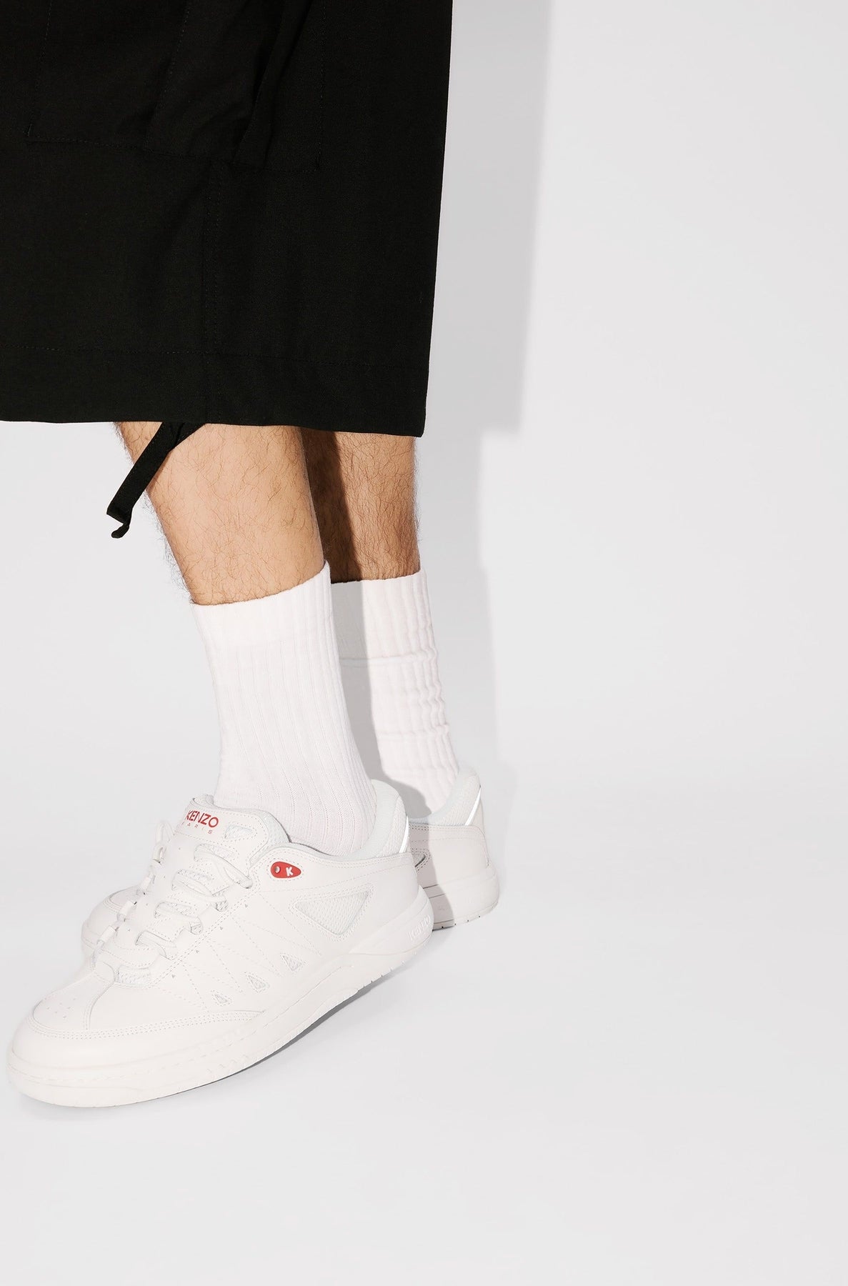 Kenzo-Pxt leather trainers - White