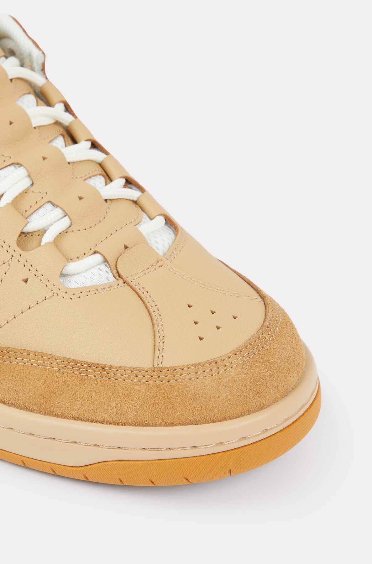 Kenzo-PXT leather trainers - Dark Camel