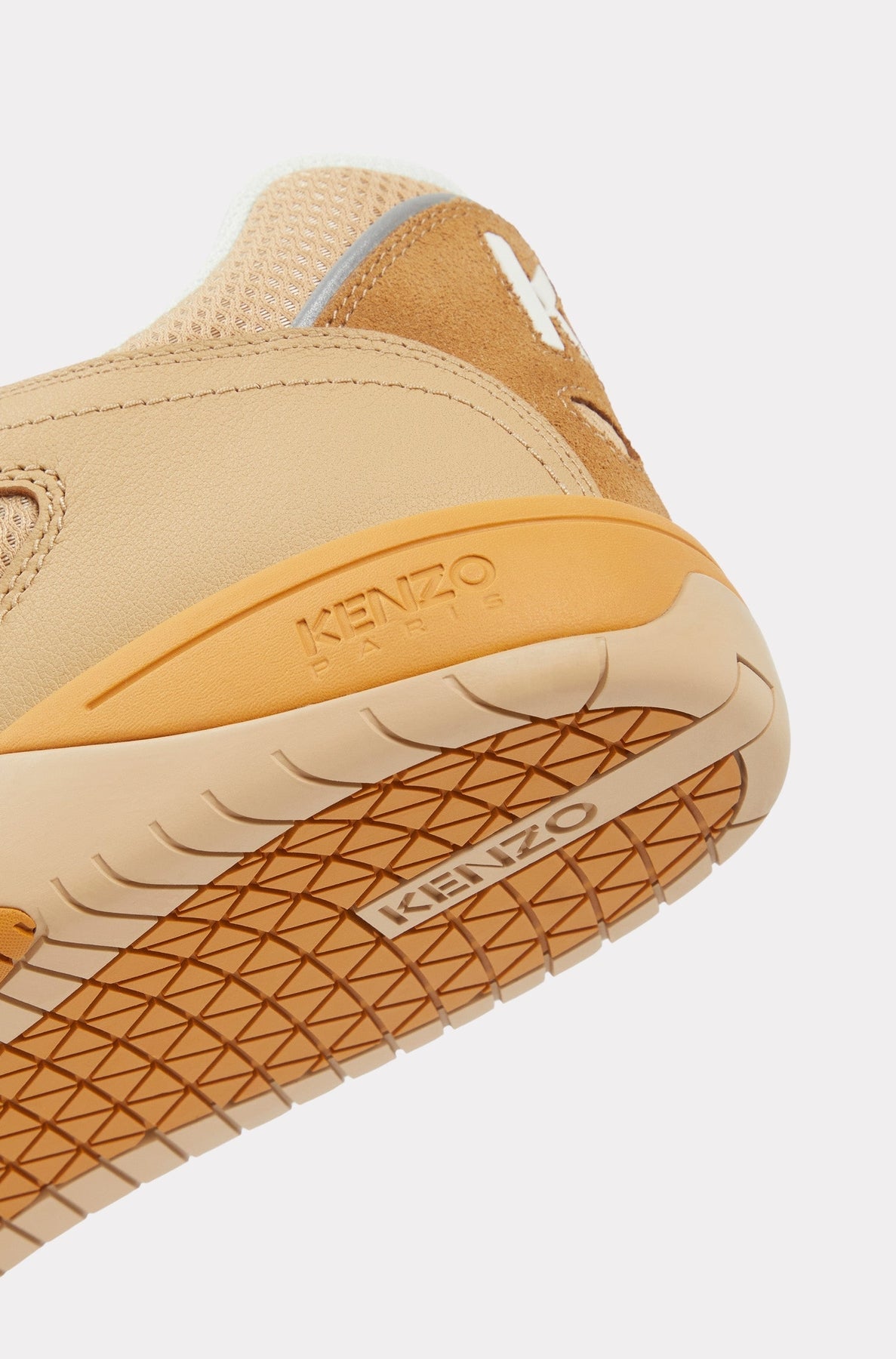 Kenzo-PXT leather trainers - Dark Camel
