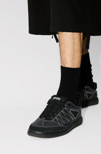 Kenzo-Pxt leather trainers - Black