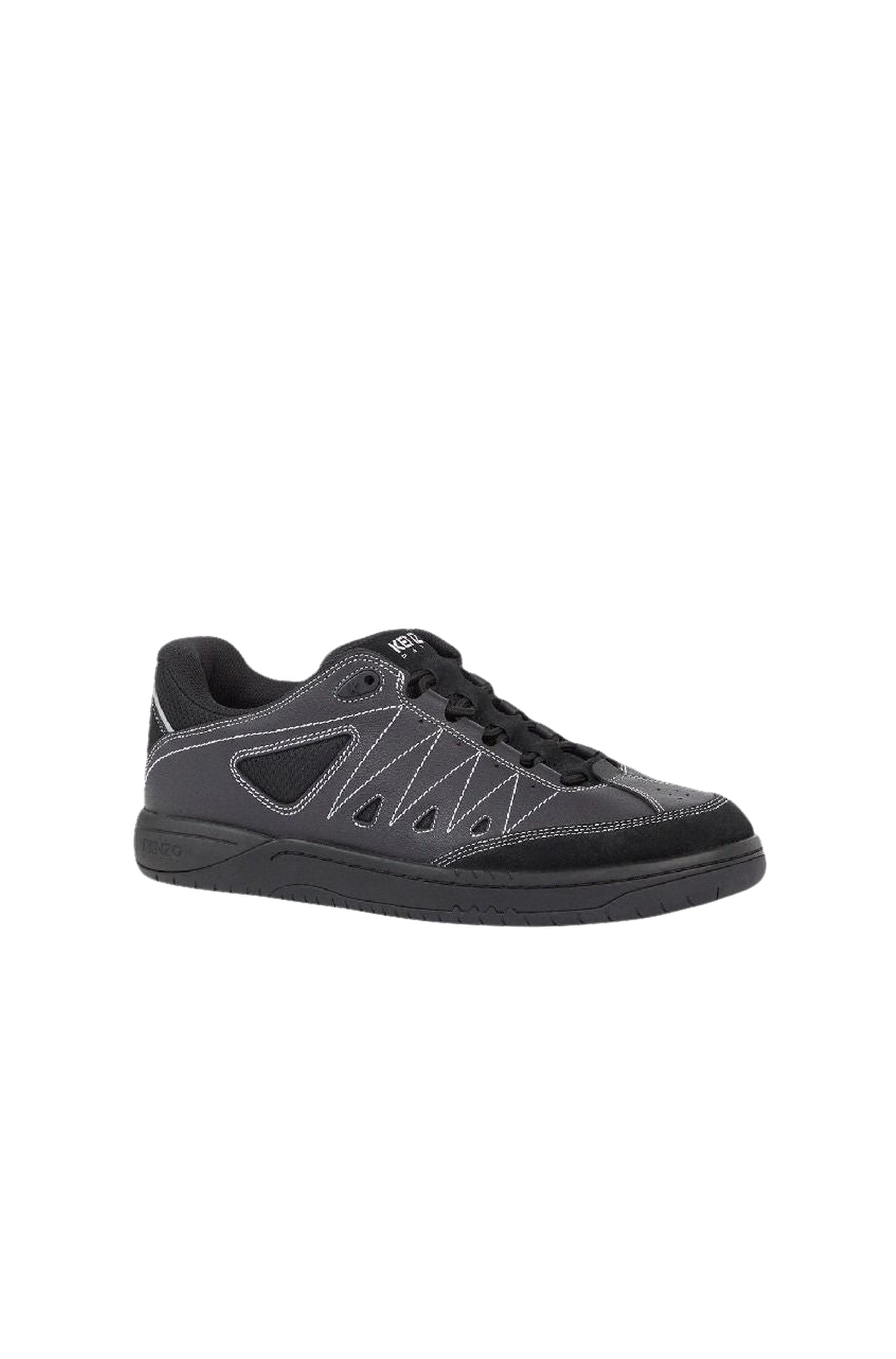 Kenzo-Pxt leather trainers - Black