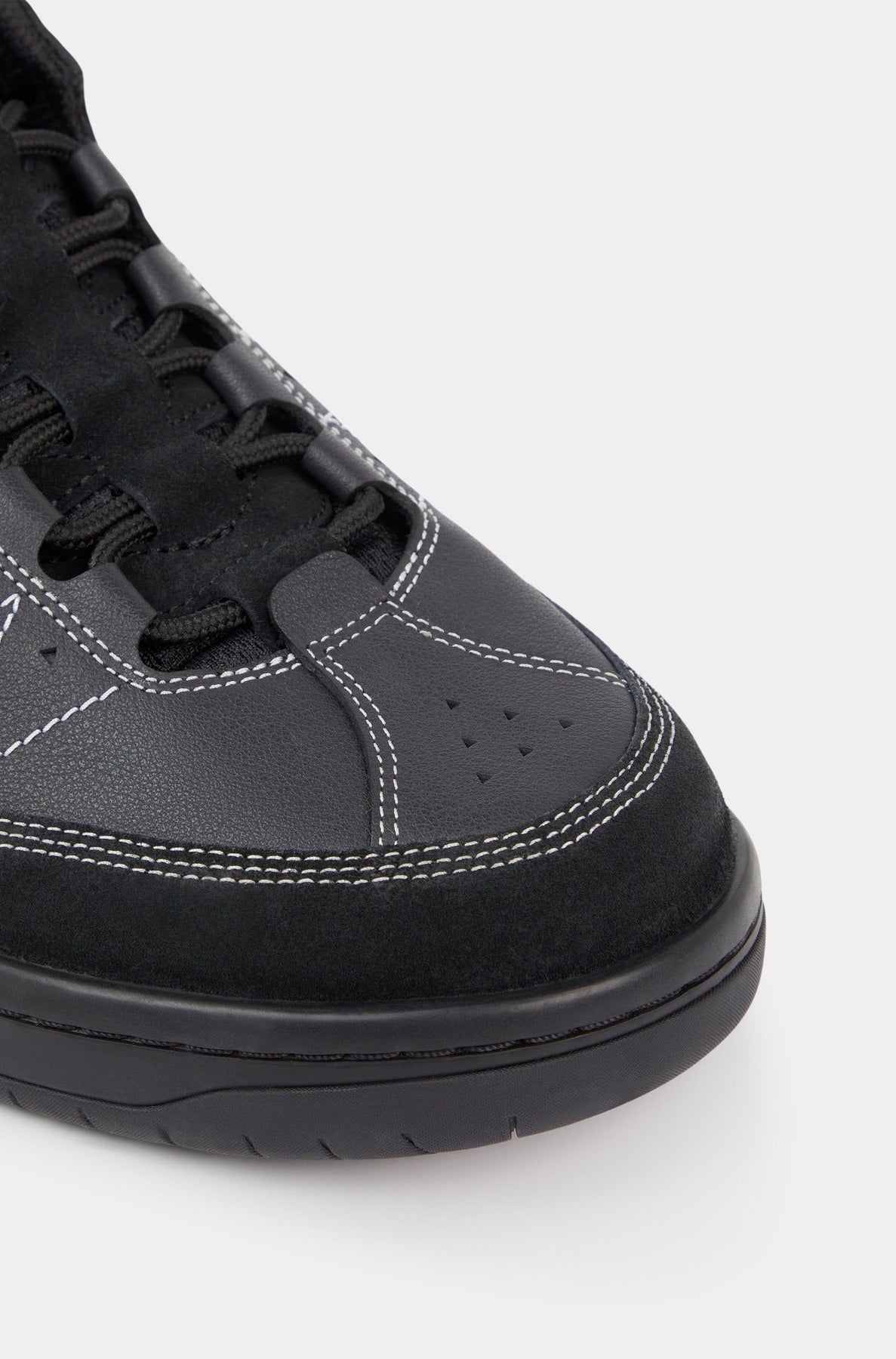 Kenzo-Pxt leather trainers - Black