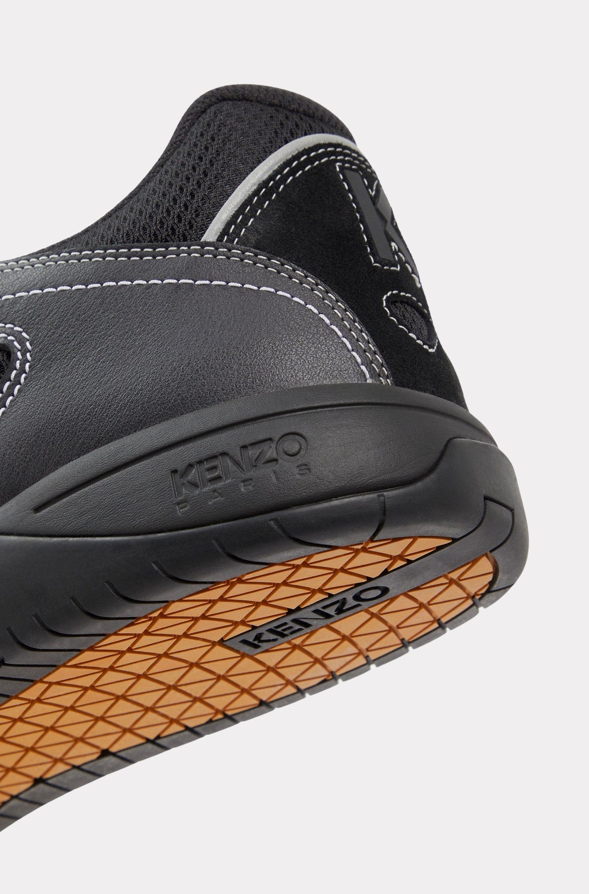 Kenzo-Pxt leather trainers - Black