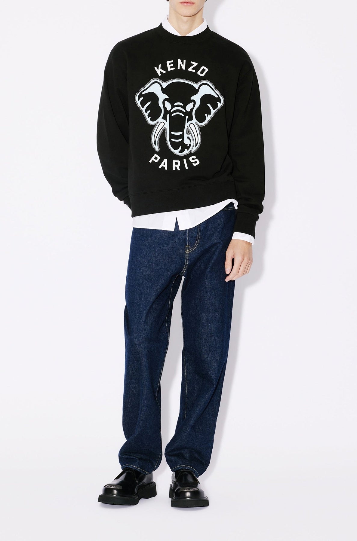Sweatshirt brodé Kenzo Elephant - Black