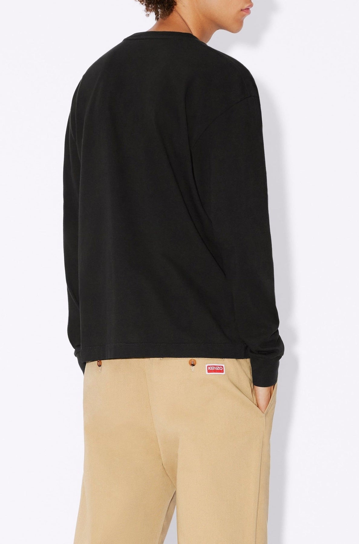 T-shirt à manches longues brodé Boke Flower - Black