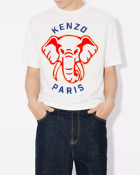 Loose Kenzo Elephant "Varsity Jungle" T-shirt - Faded Pink