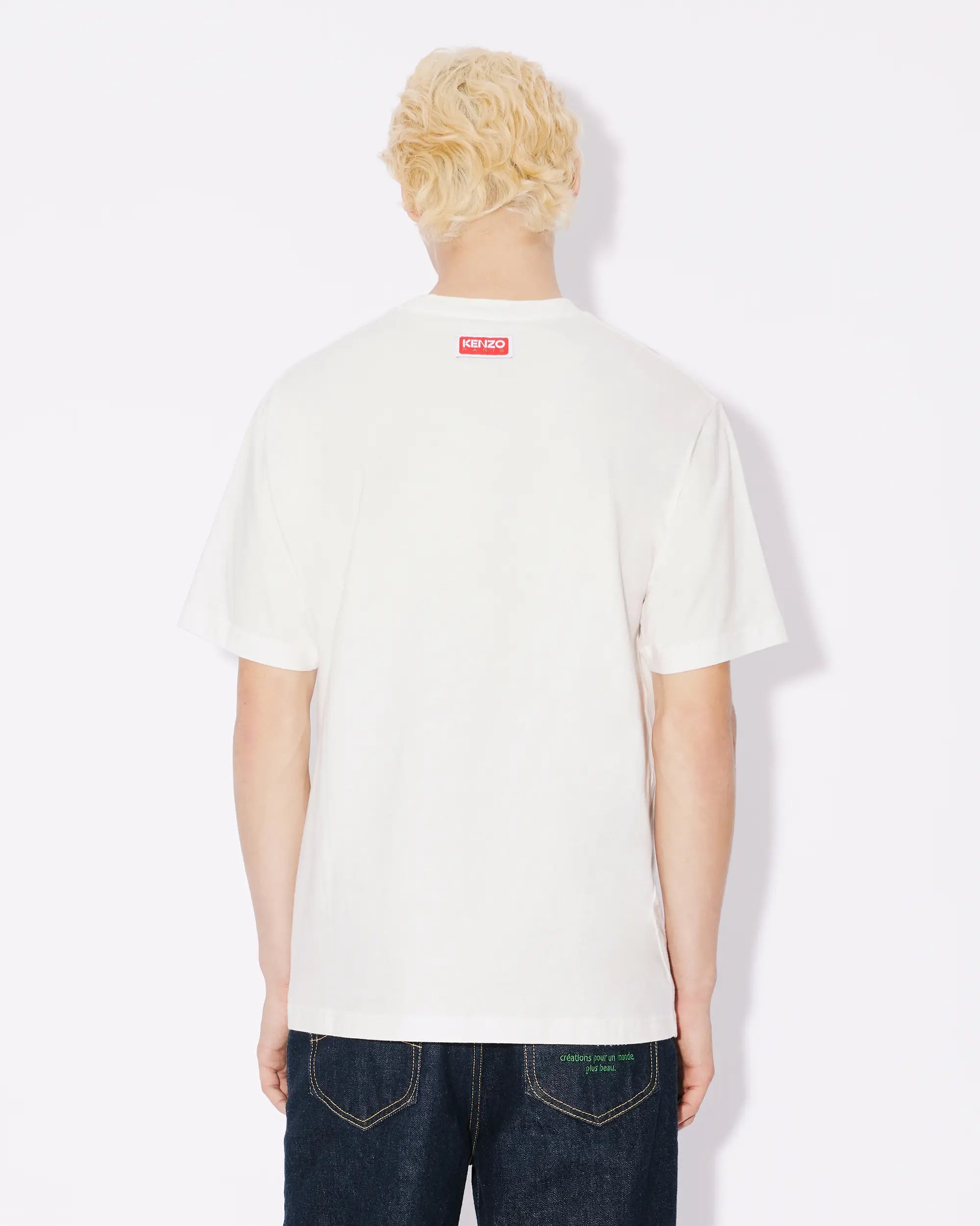 Loose Kenzo Elephant "Varsity Jungle" T-shirt - Faded Pink
