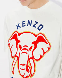 Loose Kenzo Elephant "Varsity Jungle" T-shirt - Faded Pink