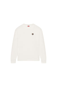 Lucky Tiger embroidered long-sleeved T-shirt - Off White