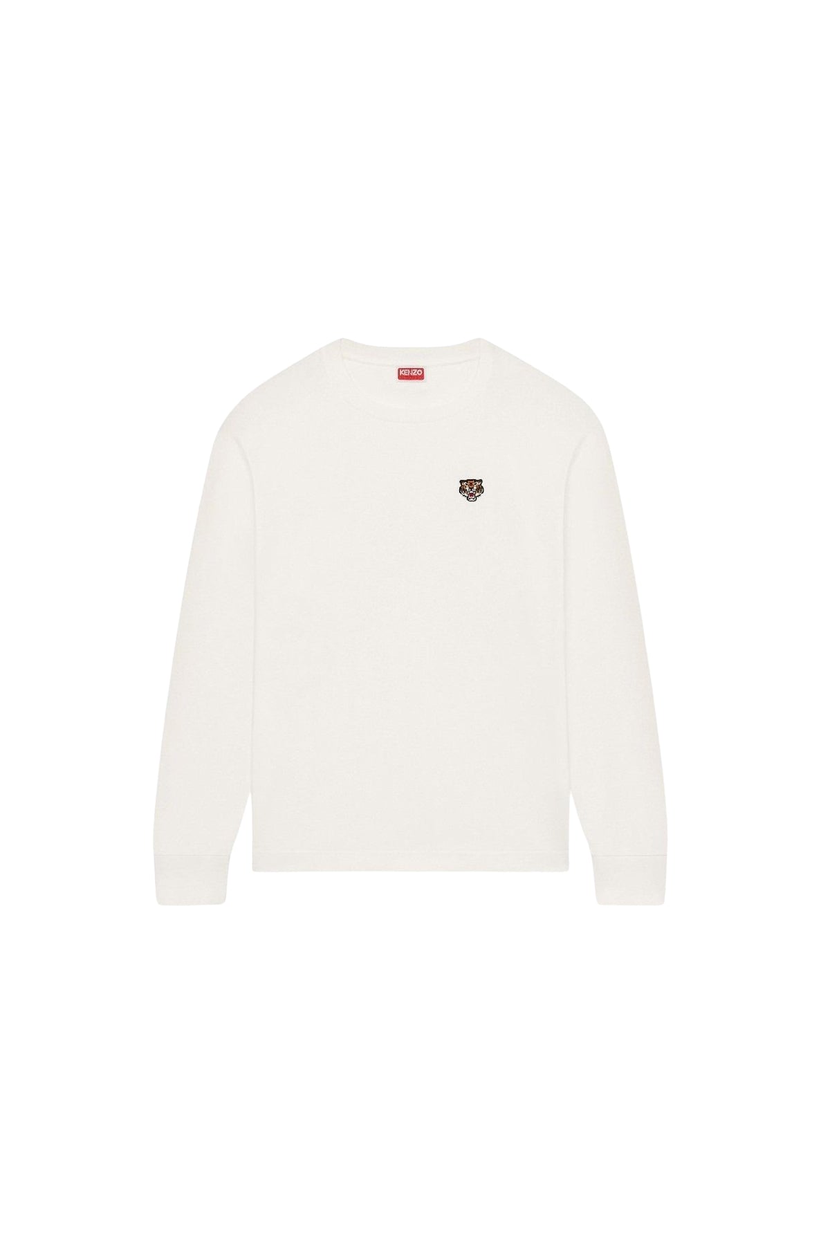 Lucky Tiger embroidered long-sleeved T-shirt - Off White