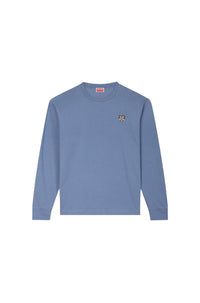 T-shirt à manches longues brodé Lucky Tiger - Blue