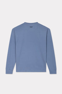 T-shirt à manches longues brodé Lucky Tiger - Blue