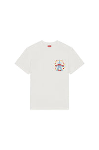 T-shirt slim brodé Kenzo Drawn Varsity - Off White