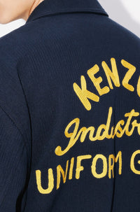 Kenzo Drawn Varsity embroidered workwear jacket - Midnight Blue