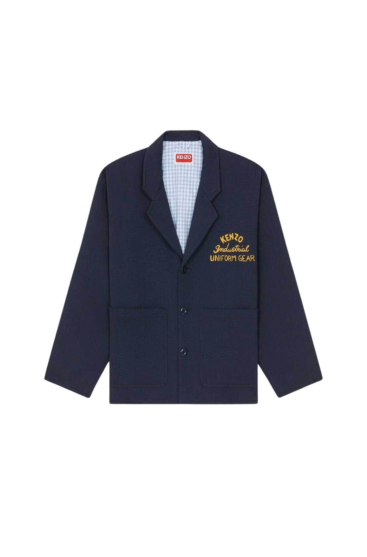 Kenzo Drawn Varsity embroidered workwear jacket - Midnight Blue