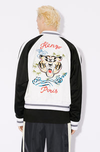 Veste réversible brodée Kenzo Éléphant en laine - Black
