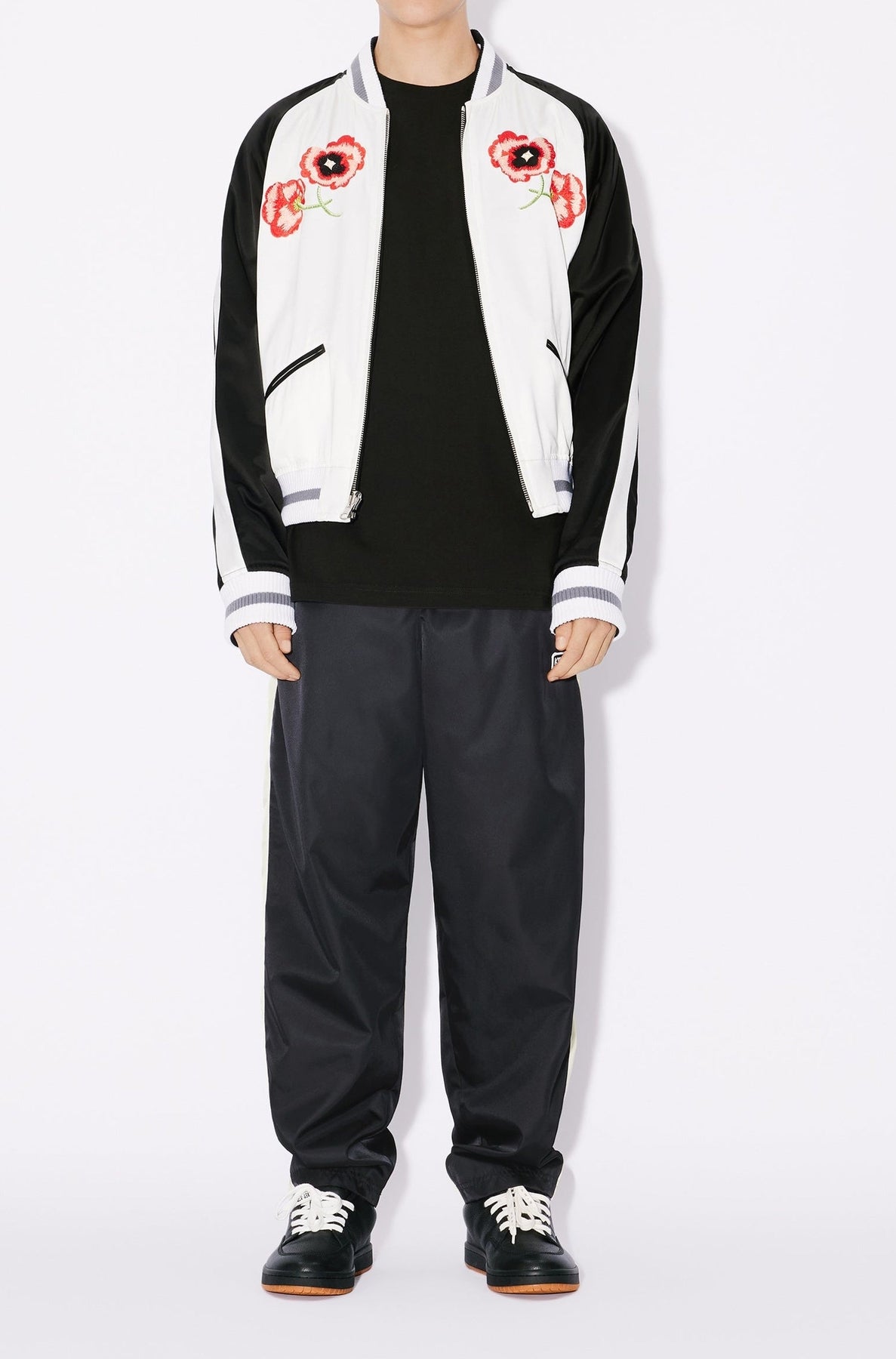 Veste réversible brodée Kenzo Éléphant en laine - Black
