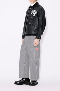 Striped Army Straight Jeans