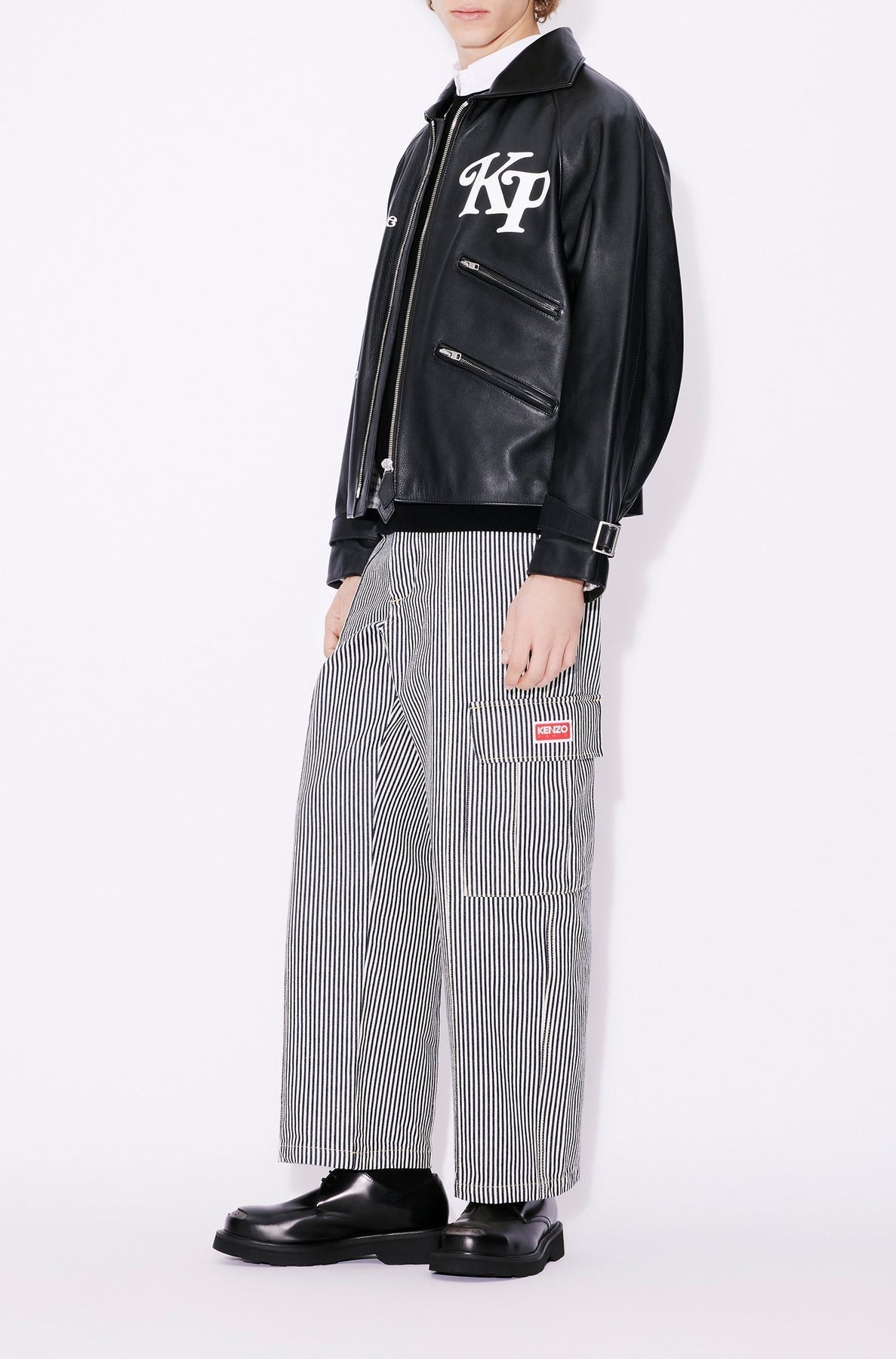Striped Army Straight Jeans