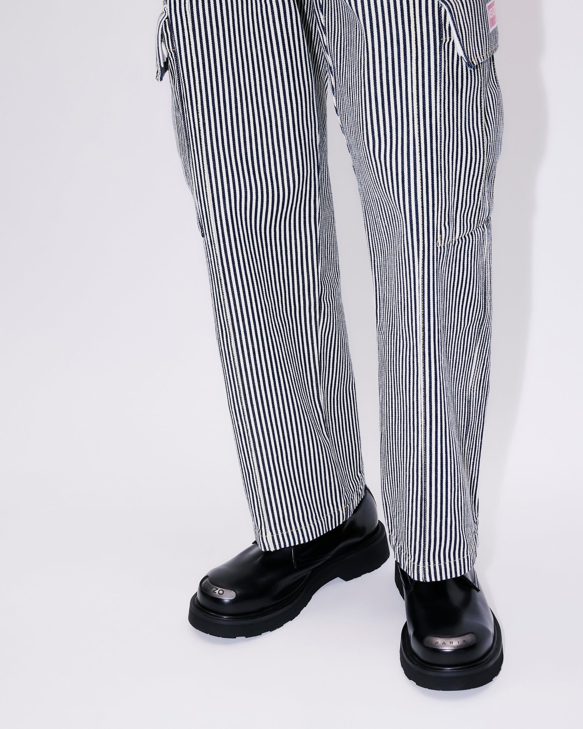 Striped Army Straight Jeans