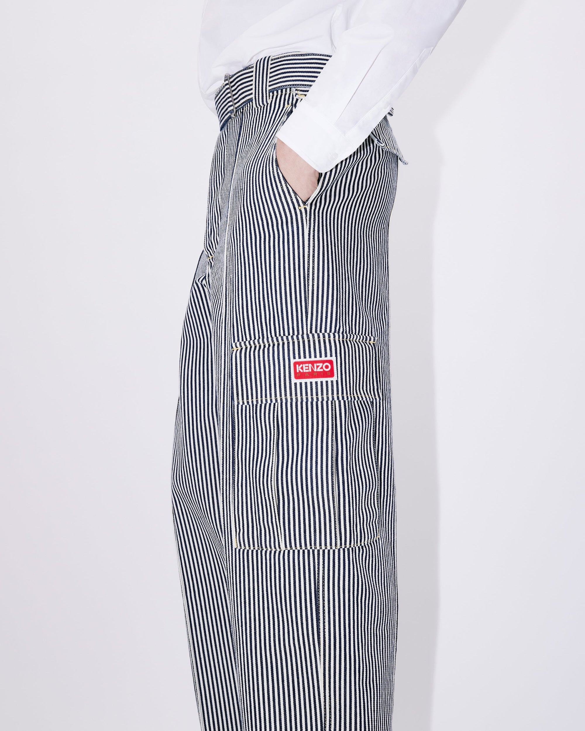 Striped Army Straight Jeans