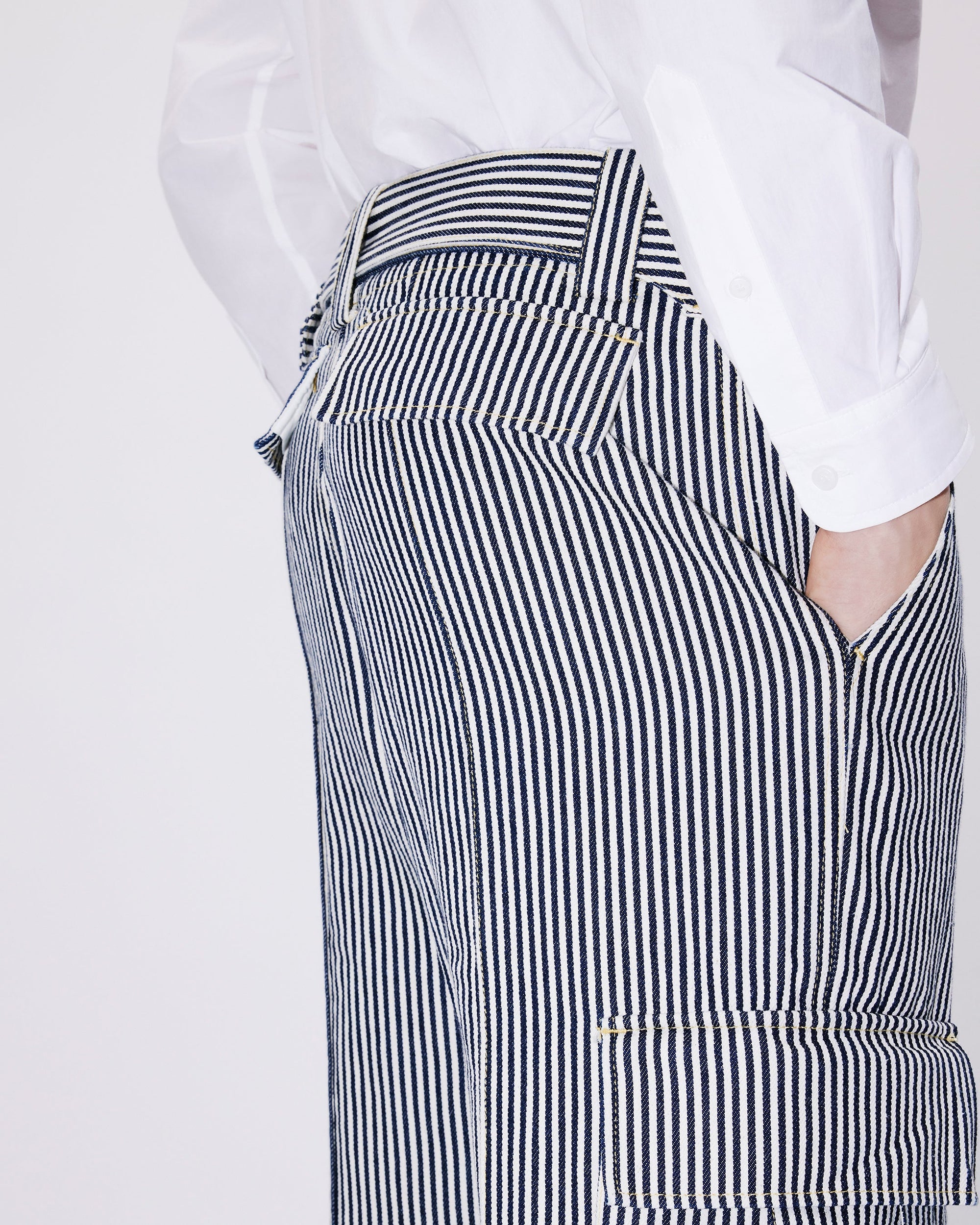 Striped Army Straight Jeans