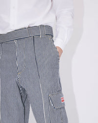 Striped Army Straight Jeans