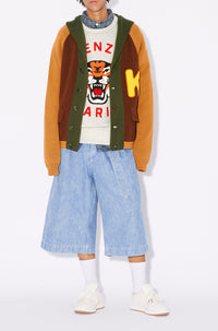 Sweatshirt oversize brodé Lucky Tiger - Pale Grey