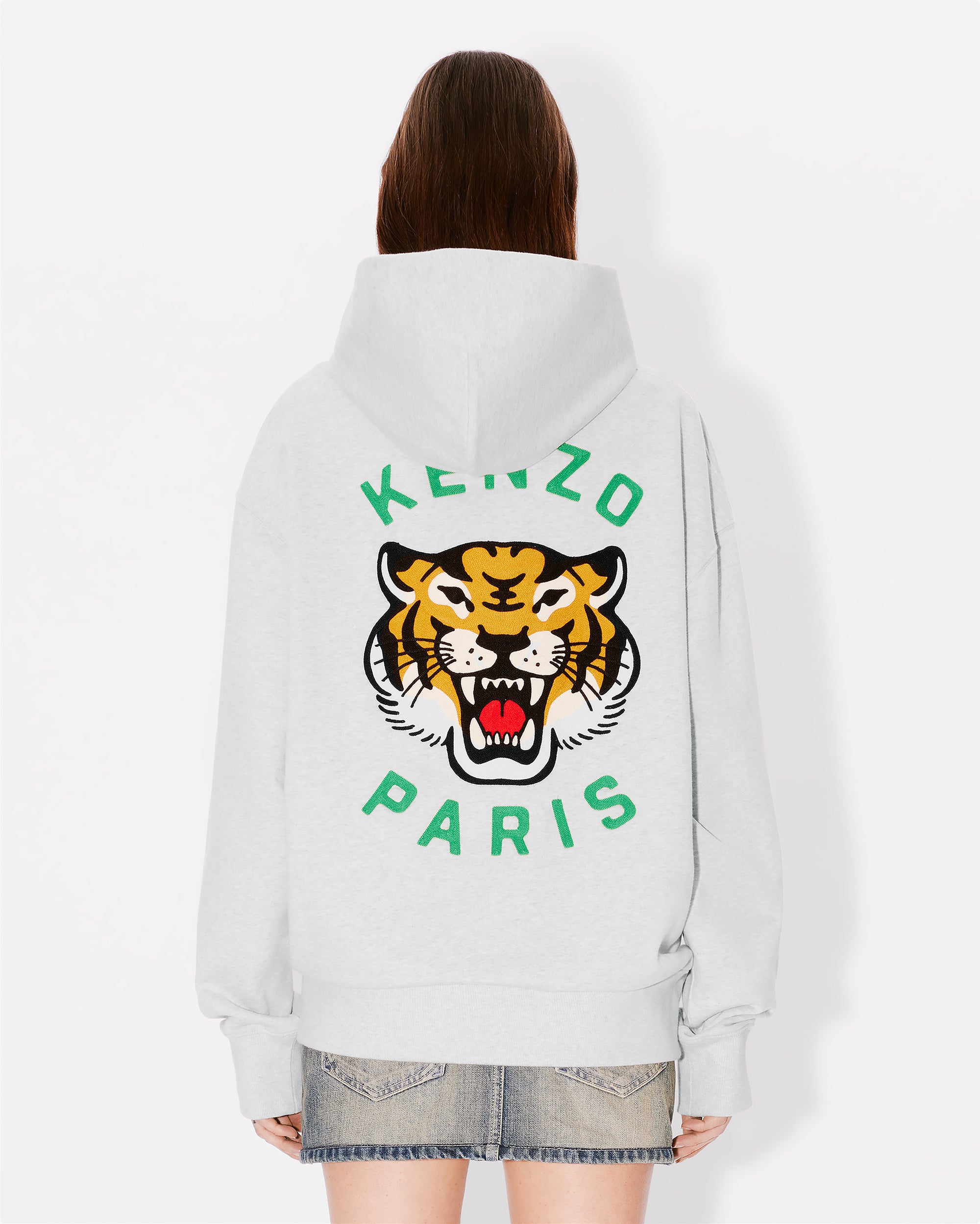 Lucky Tiger Oversize Emb. Hood