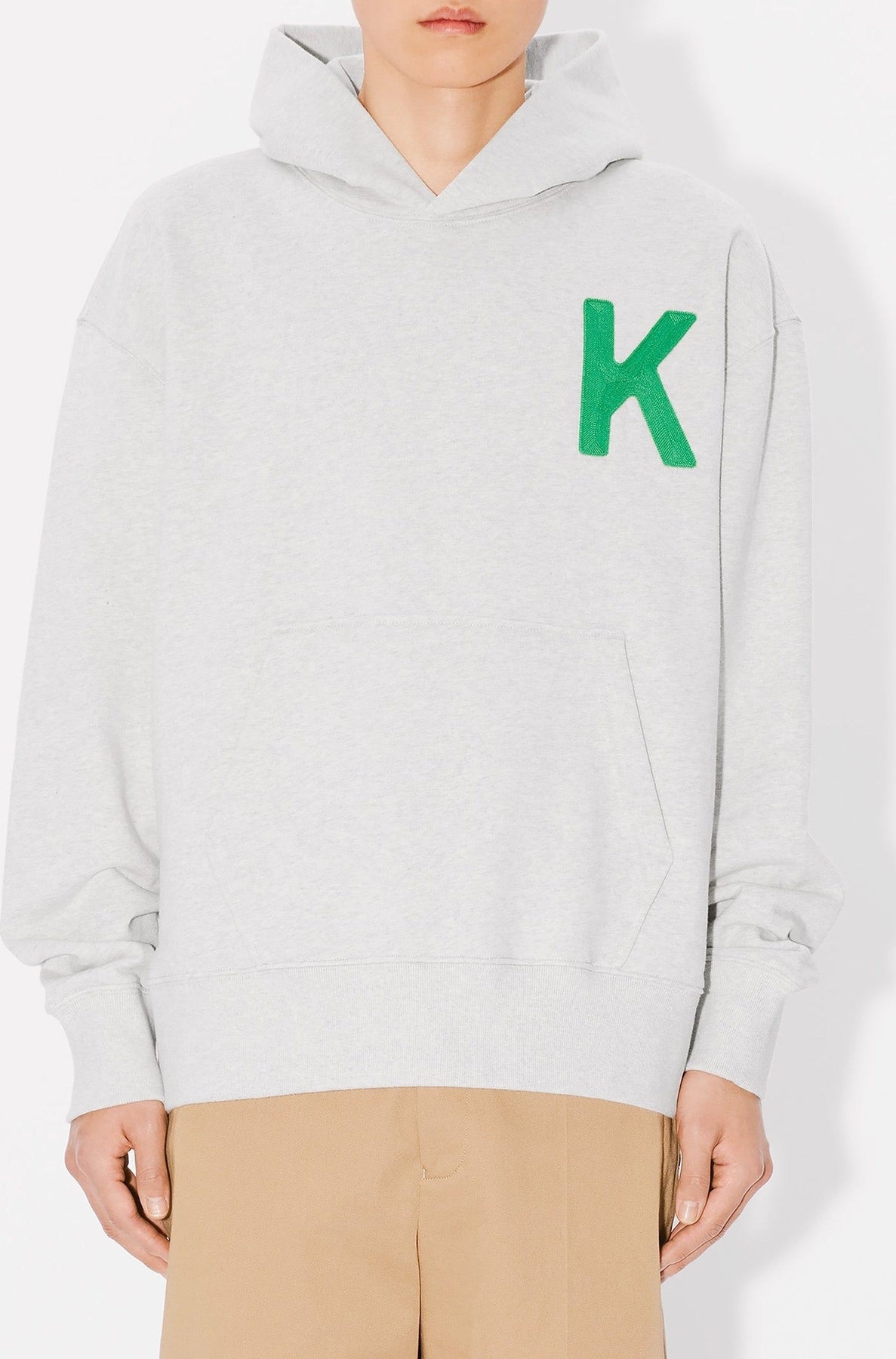 Sweatshirt oversize brodé Lucky Tiger - Pale Grey