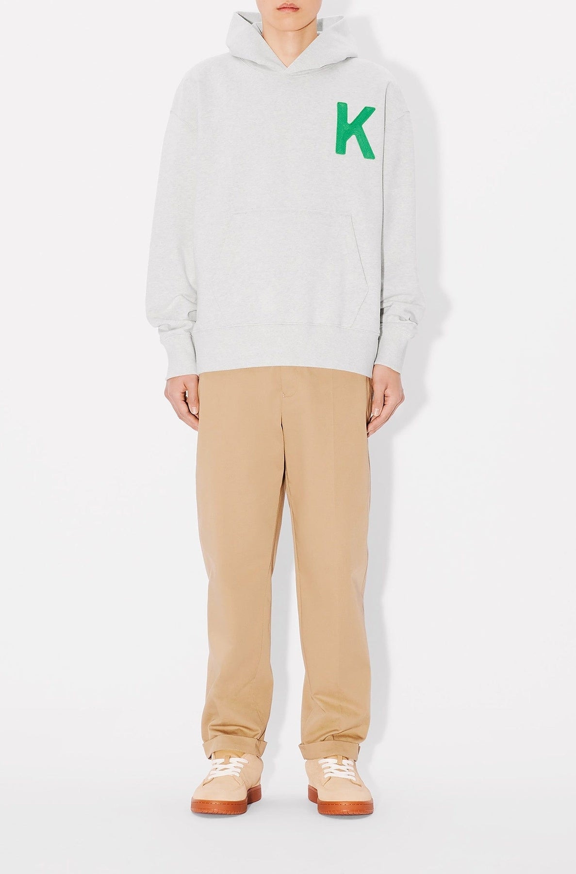 Sweatshirt oversize brodé Lucky Tiger - Pale Grey