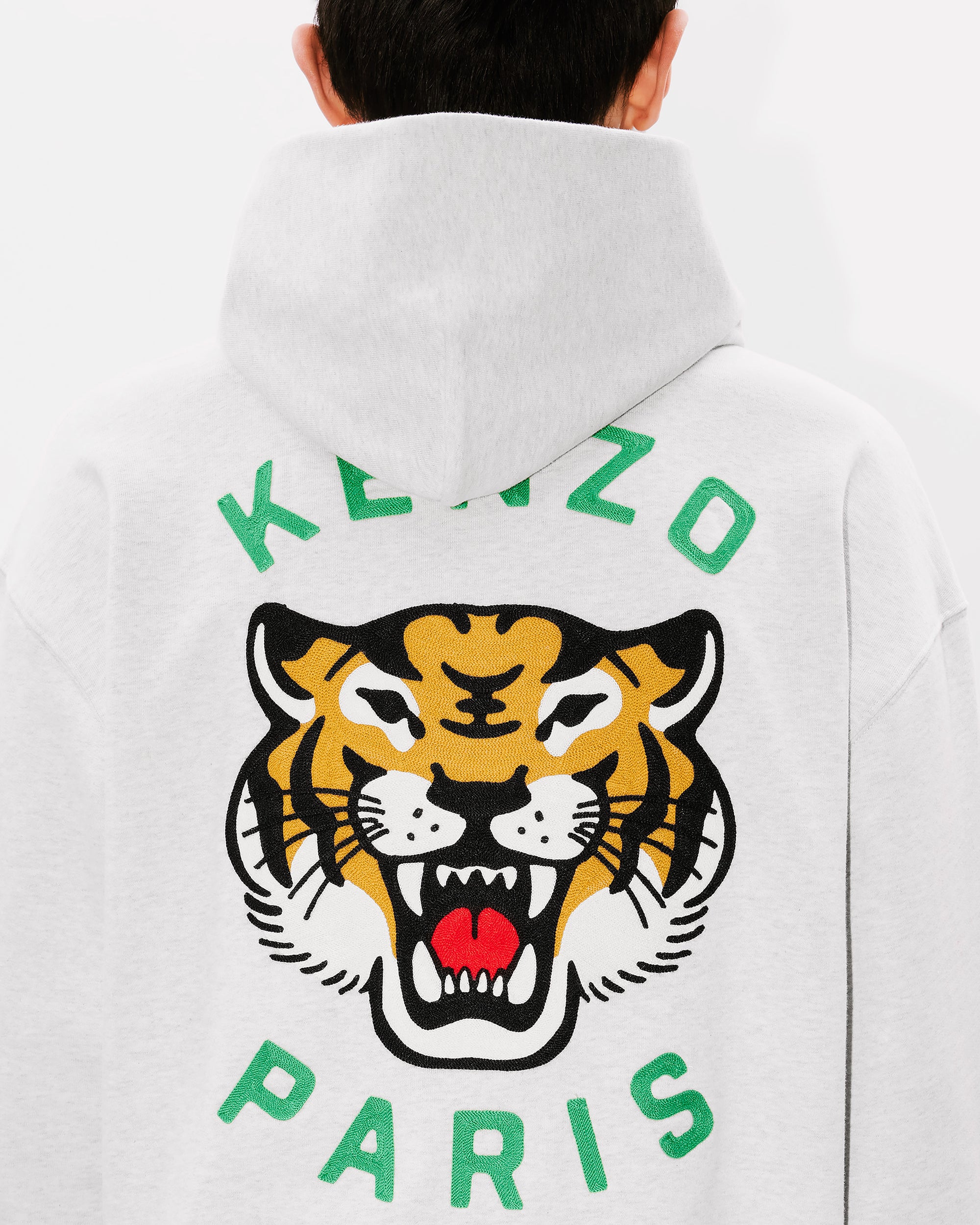 Lucky Tiger Oversize Emb. Hood