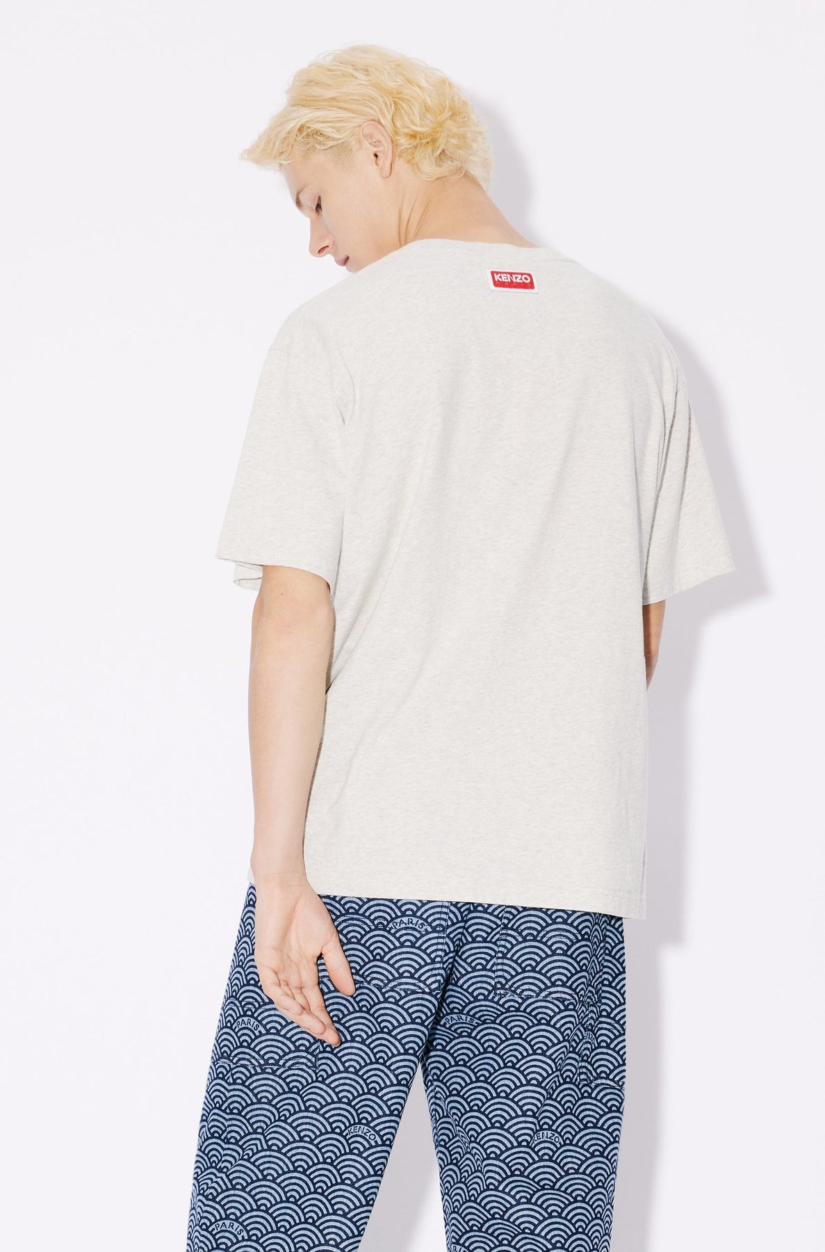 Lucky Tiger oversize T-shirt - Pale Grey