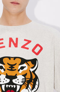Lucky Tiger oversize T-shirt - Pale Grey