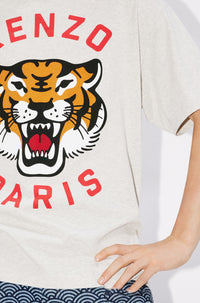 Lucky Tiger oversize T-shirt - Pale Grey