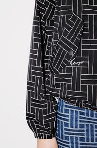 Kenzo Weave short windbreaker - Black