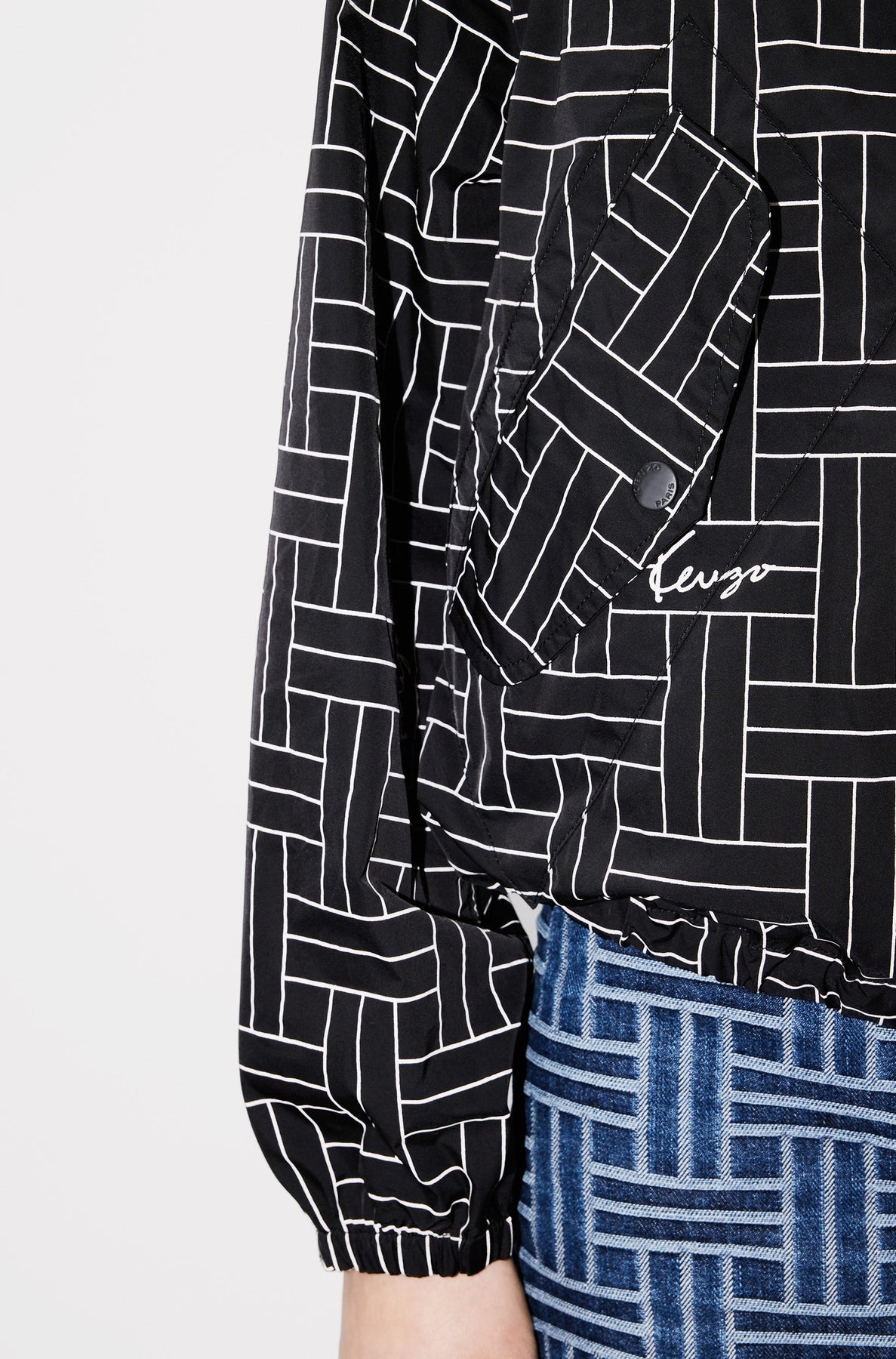 Kenzo Weave short windbreaker - Black