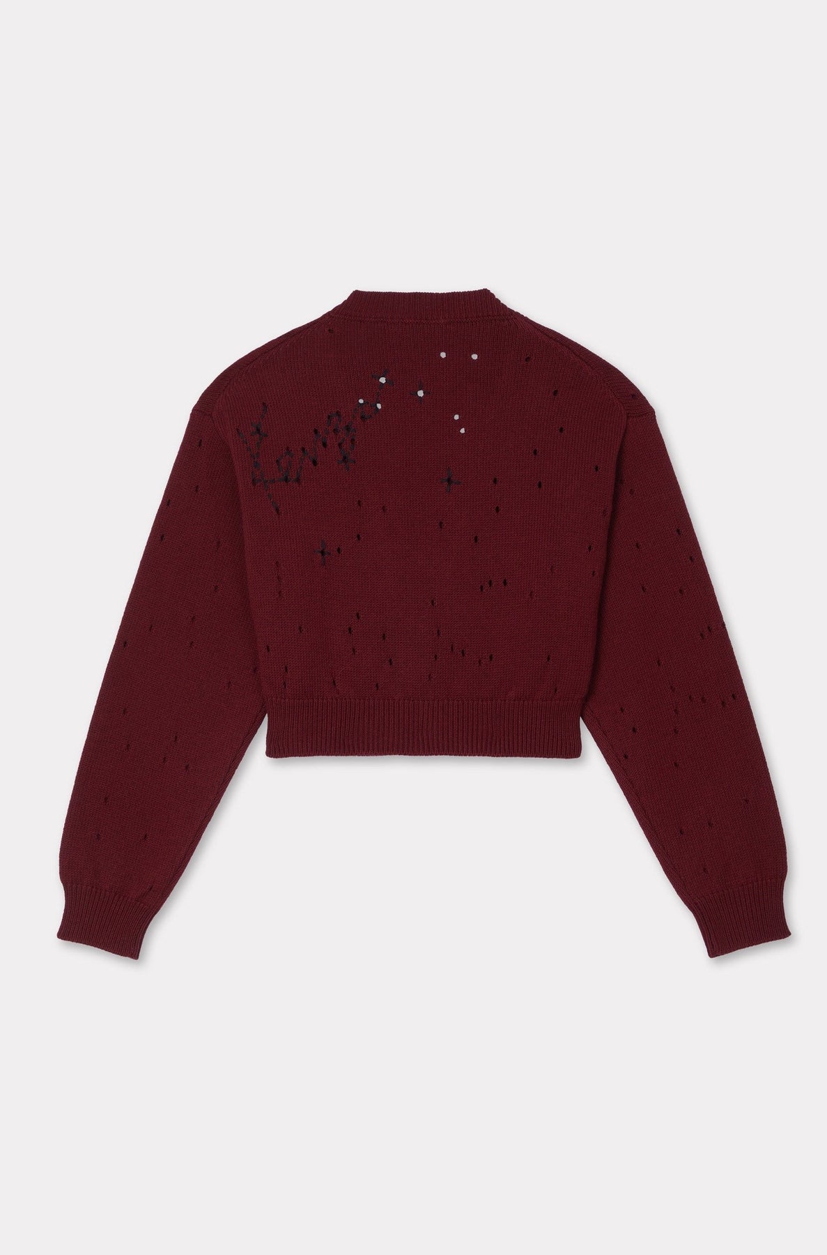 Kenzo Constellation embroidered cropped cardigan - Bordeaux