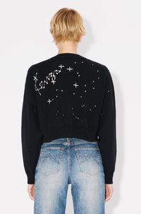 Cardigan court brodé Kenzo Constellation - Black