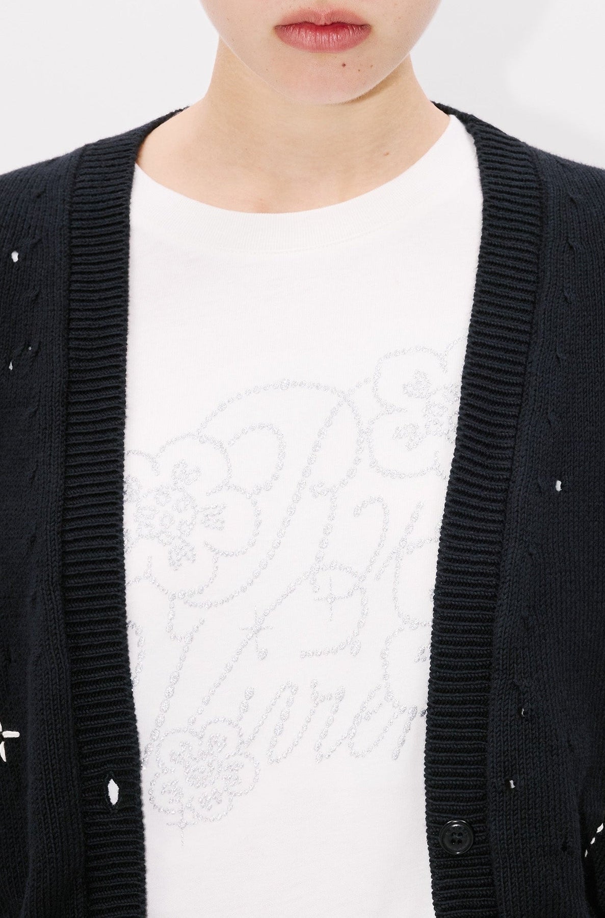 Cardigan court brodé Kenzo Constellation - Black