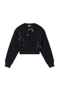 Cardigan court brodé Kenzo Constellation - Black