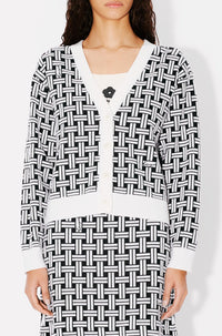 Cardigan Kenzo Weave en laine - Off White