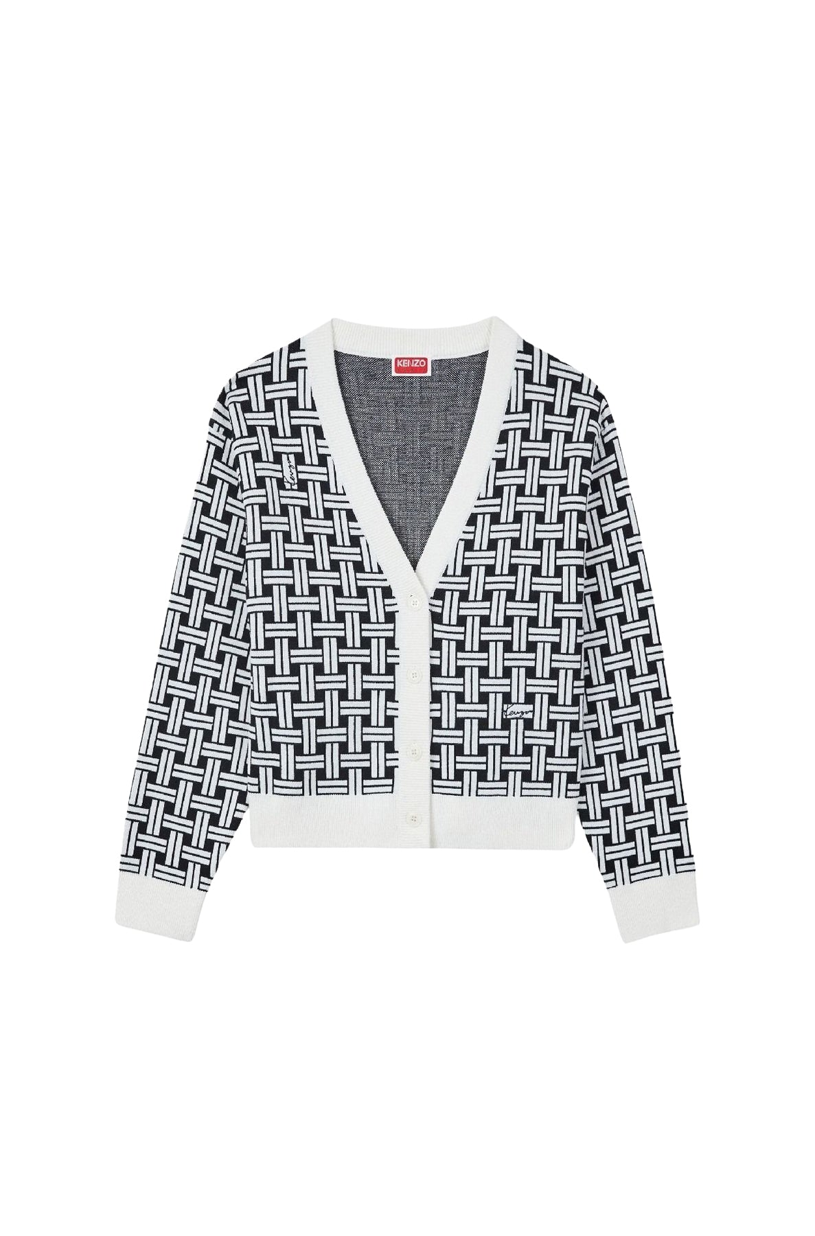Cardigan Kenzo Weave en laine - Off White