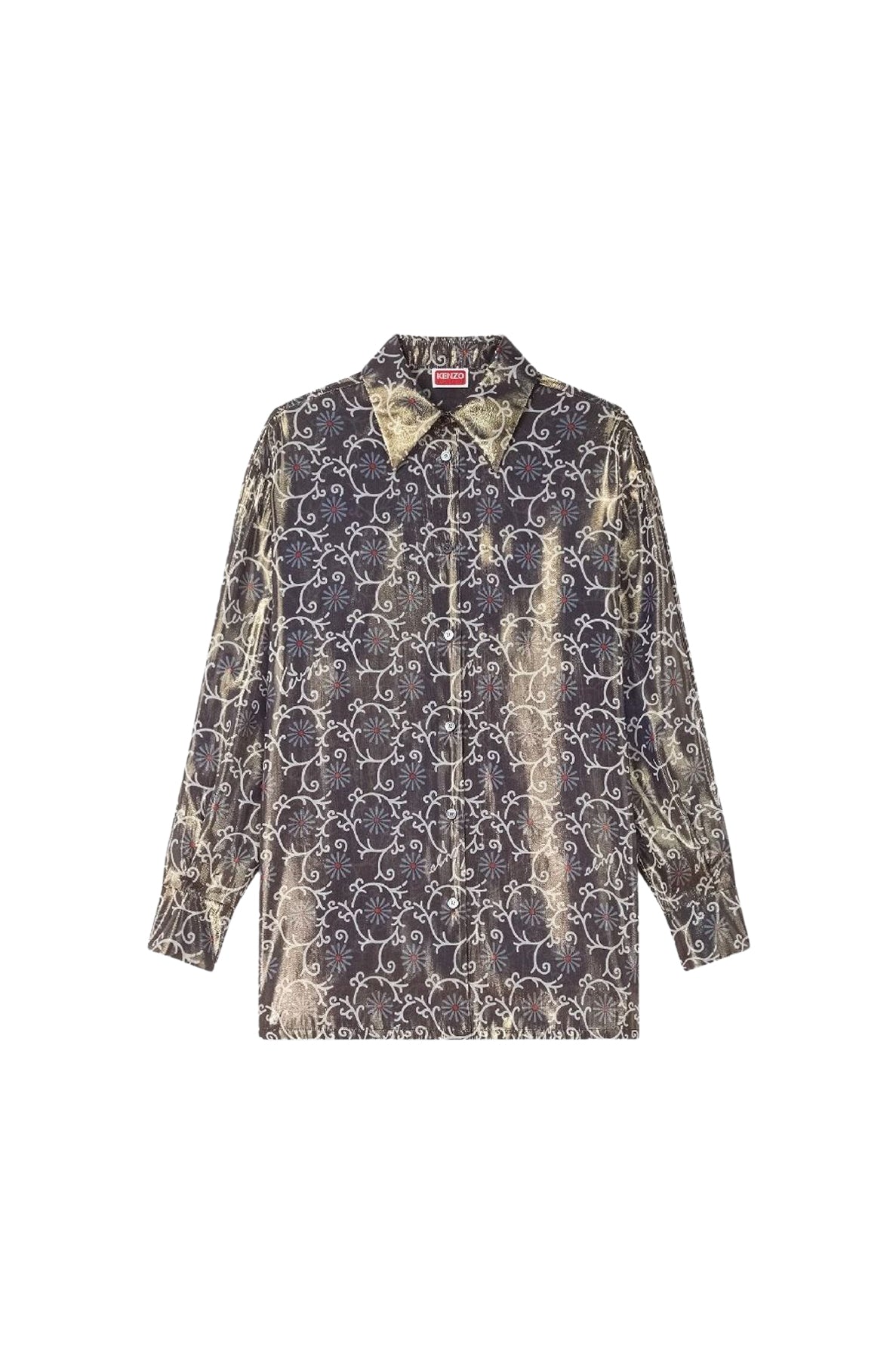 Oversized shirt Kenzo Marguerite - Blue Black