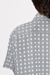 Chemise courte Kenzo Weave - Pale Grey