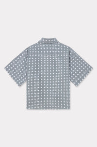 Chemise courte Kenzo Weave - Pale Grey